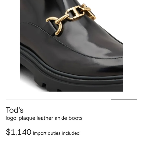 Tod's logo-plaque leather ankle boots size 8.5 - Like New